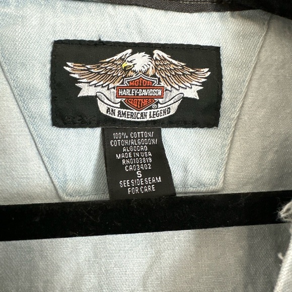 Harley Davidson An American Legend Made USADenim Jacket Sz S - Picture 6 of 11